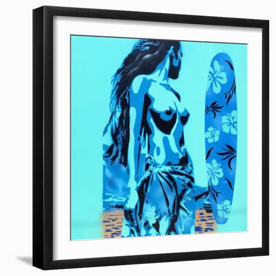 Tiki Surf-Abstract Graffiti-Framed Giclee Print