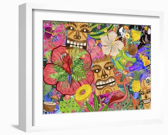 Tiki Tiki-The Font Diva-Framed Giclee Print