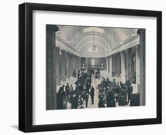 'Tilbury passenger baggage examined in a spacious new building', 1937-Unknown-Framed Photographic Print