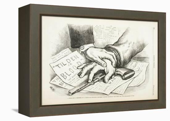 Tilden or Blood, 1877-Thomas Nast-Framed Premier Image Canvas