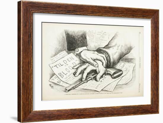 Tilden or Blood, 1877-Thomas Nast-Framed Giclee Print