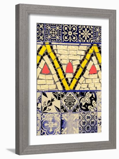 Tile Assemblage III-null-Framed Art Print