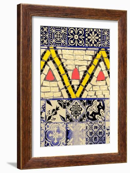 Tile Assemblage III-null-Framed Art Print