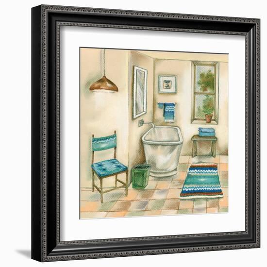 Tile Bath I-Margaret Ferry-Framed Art Print