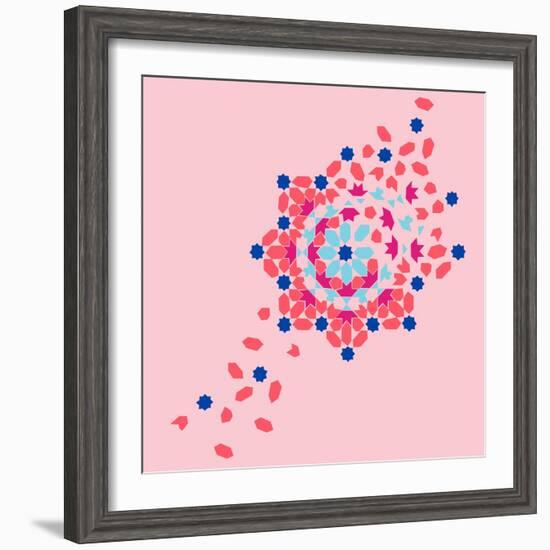 Tile Burst-null-Framed Giclee Print