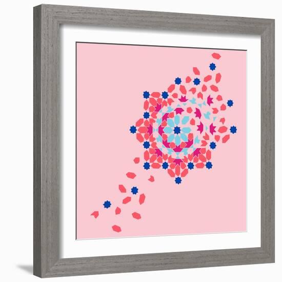 Tile Burst-null-Framed Giclee Print