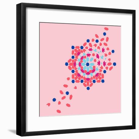 Tile Burst-null-Framed Giclee Print