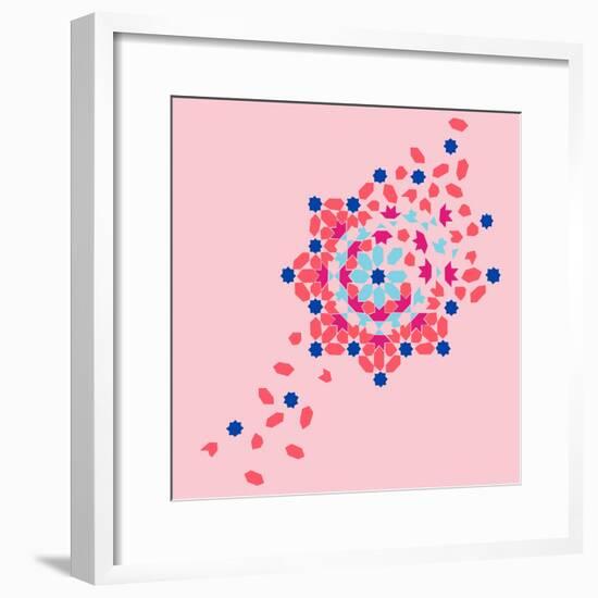 Tile Burst-null-Framed Giclee Print