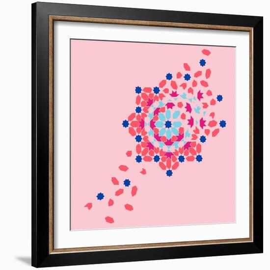 Tile Burst-null-Framed Giclee Print