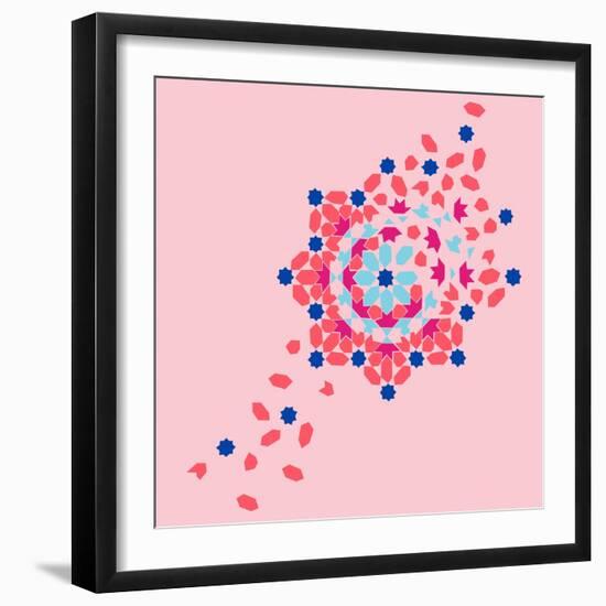 Tile Burst-null-Framed Giclee Print