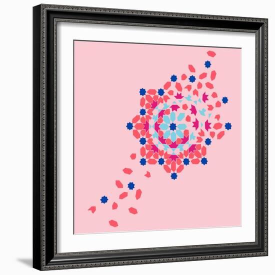 Tile Burst-null-Framed Giclee Print