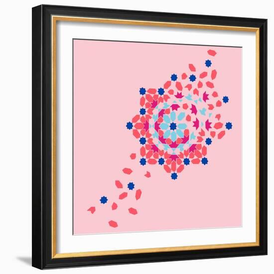 Tile Burst-null-Framed Giclee Print