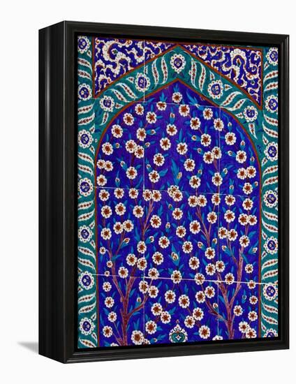 Tile Inside Topkapi Palace, Istanbul, Turkey-Joe Restuccia III-Framed Premier Image Canvas