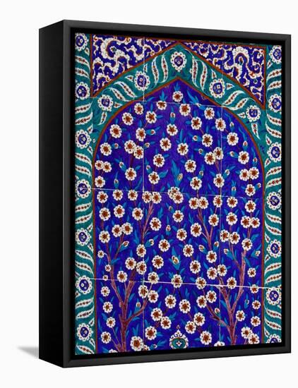 Tile Inside Topkapi Palace, Istanbul, Turkey-Joe Restuccia III-Framed Premier Image Canvas