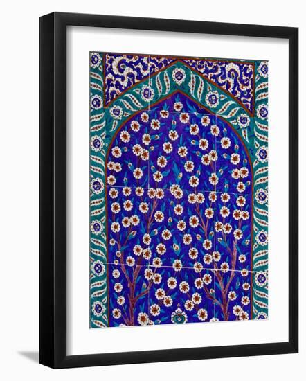 Tile Inside Topkapi Palace, Istanbul, Turkey-Joe Restuccia III-Framed Photographic Print