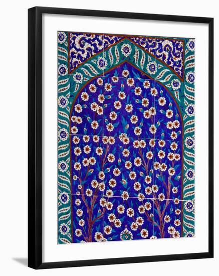 Tile Inside Topkapi Palace, Istanbul, Turkey-Joe Restuccia III-Framed Photographic Print