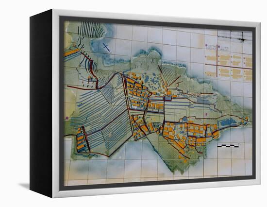 Tile Map at Entry to Machu Picchu, Peru-Cindy Miller Hopkins-Framed Premier Image Canvas