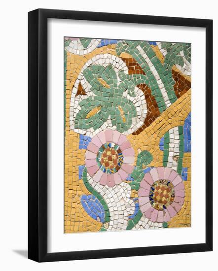 Tile Mosaic on Palau De La Musica, La Ribera District, City of Barcelona, Catalonia, Spain, Europe-Richard Cummins-Framed Photographic Print