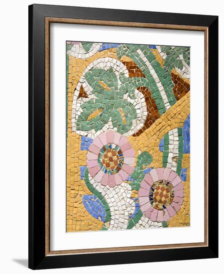 Tile Mosaic on Palau De La Musica, La Ribera District, City of Barcelona, Catalonia, Spain, Europe-Richard Cummins-Framed Photographic Print