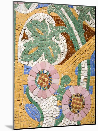 Tile Mosaic on Palau De La Musica, La Ribera District, City of Barcelona, Catalonia, Spain, Europe-Richard Cummins-Mounted Photographic Print