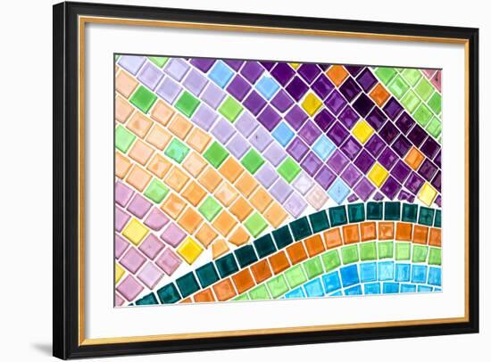 Tile Mosaic Pattern-thiroil-Framed Photographic Print