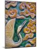 Tile Mural of Swans and Clouds in Forbidden City, Beijing, China-Janis Miglavs-Mounted Photographic Print