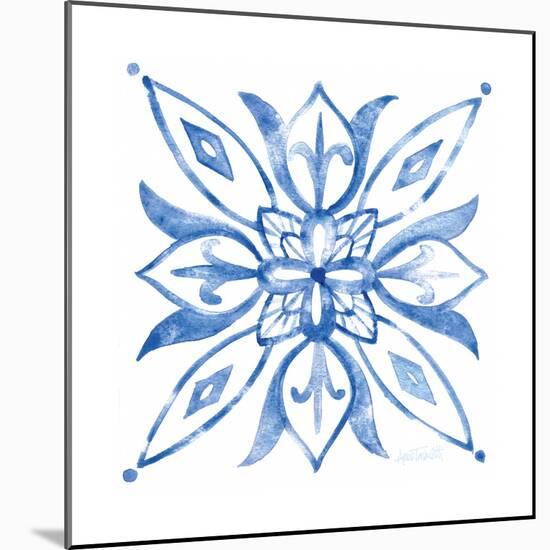 Tile Stencil II Blue-Anne Tavoletti-Mounted Art Print