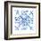 Tile Stencil IV Blue-Anne Tavoletti-Framed Art Print