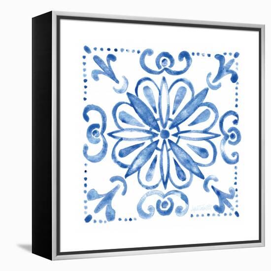 Tile Stencil IV Blue-Anne Tavoletti-Framed Stretched Canvas