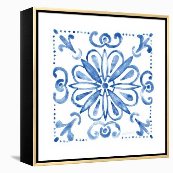 Tile Stencil IV Blue-Anne Tavoletti-Framed Stretched Canvas