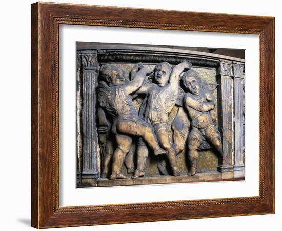 Tile with Dancing Putti-Donatello-Framed Giclee Print