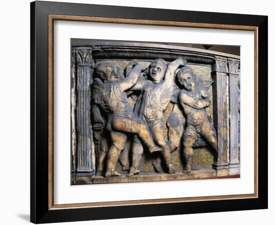 Tile with Dancing Putti-Donatello-Framed Giclee Print