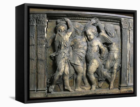 Tile with Dancing Putti-Donatello-Framed Premier Image Canvas