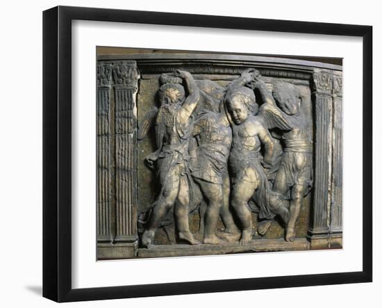 Tile with Dancing Putti-Donatello-Framed Giclee Print