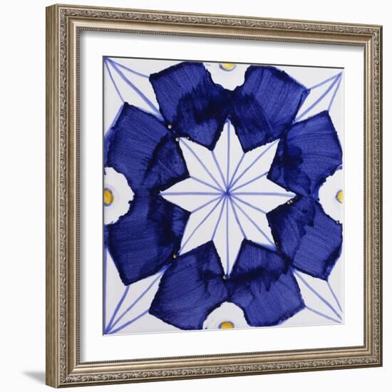 Tile with Geometric Patterns for Houses of Nobles-null-Framed Giclee Print