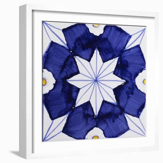 Tile with Geometric Patterns for Houses of Nobles-null-Framed Giclee Print