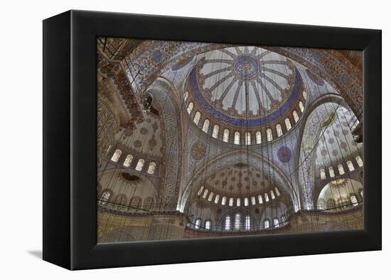 Tile Work in the Blue Mosque, Istanbul Old City, Turkey-Darrell Gulin-Framed Premier Image Canvas