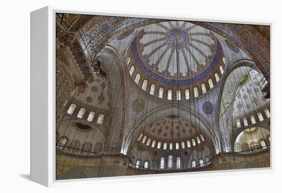 Tile Work in the Blue Mosque, Istanbul Old City, Turkey-Darrell Gulin-Framed Premier Image Canvas