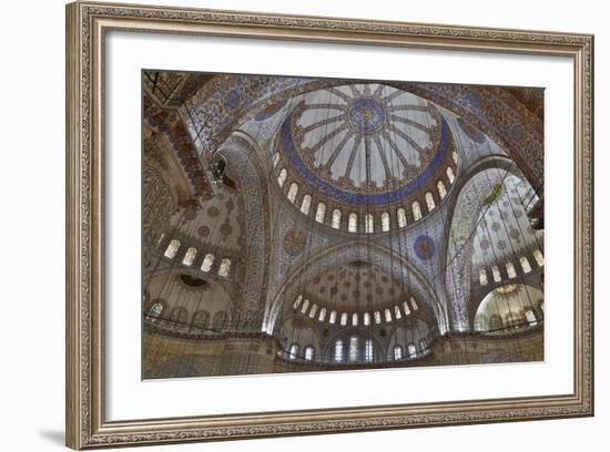 Tile Work in the Blue Mosque, Istanbul Old City, Turkey-Darrell Gulin-Framed Photographic Print