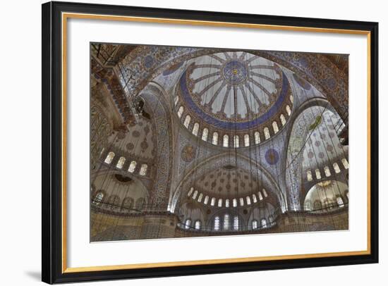 Tile Work in the Blue Mosque, Istanbul Old City, Turkey-Darrell Gulin-Framed Photographic Print