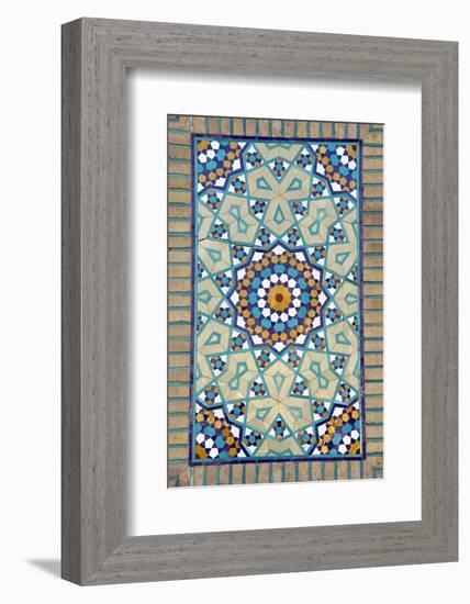 Tiled Mosque - Iran - Tomb of Hazrat Abdul Azim Hasani-saeedi-Framed Photographic Print