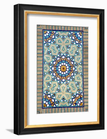 Tiled Mosque - Iran - Tomb of Hazrat Abdul Azim Hasani-saeedi-Framed Photographic Print