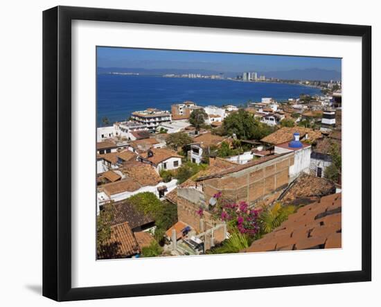 Tiled Roofs, Puerto Vallarta, Jalisco State, Mexico, North America-Richard Cummins-Framed Photographic Print