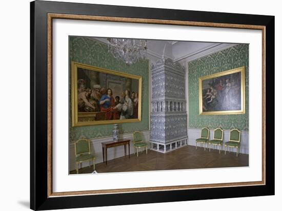 Tiled Stove in Room in Rundale Palace (1736-1768)-null-Framed Photographic Print