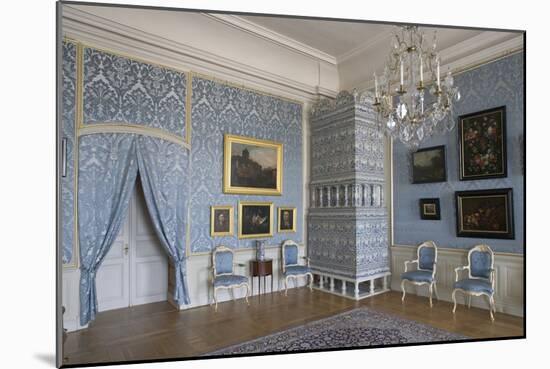 Tiled Stove in Room in Rundale Palace (1736-1768)-null-Mounted Photographic Print