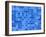 Tiles Mosaic In Blue And White-sfinks-Framed Art Print