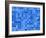 Tiles Mosaic In Blue And White-sfinks-Framed Art Print