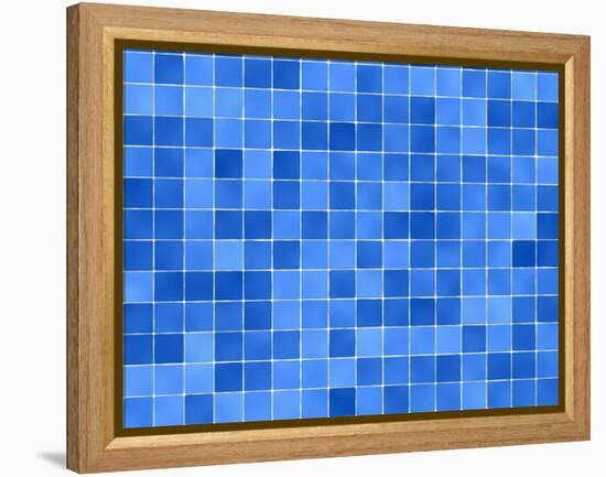 Tiles Mosaic In Blue And White-sfinks-Framed Stretched Canvas