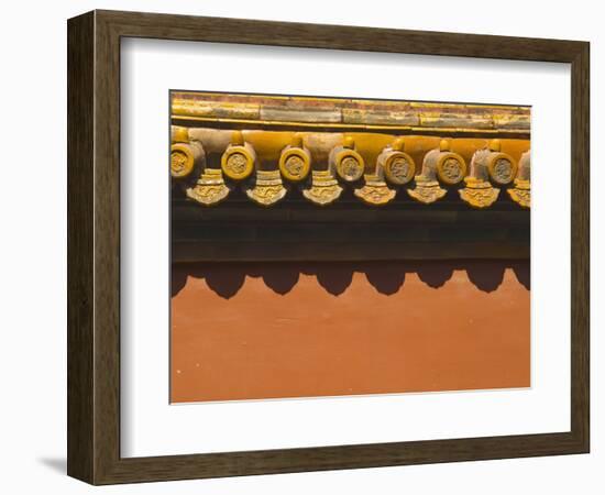 Tiles on Roof of Forbidden City-Xiaoyang Liu-Framed Photographic Print