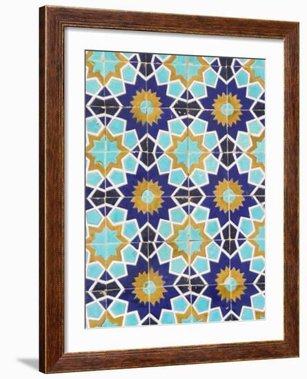 Tilework Detail, Who was Assassinated in 661, Balkh Province, Afghanistan-Jane Sweeney-Framed Photographic Print